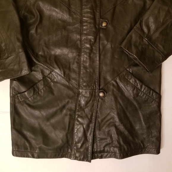 VINTAGE CAYENNE LEATHER COAT - Picture 2 of 6